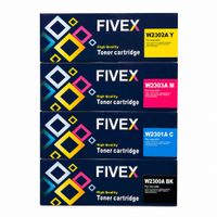 Kit de Tóner Fivex 230A CMYK con Chip Compatible con HP LaserJet Pro 4203 y MFP 4303